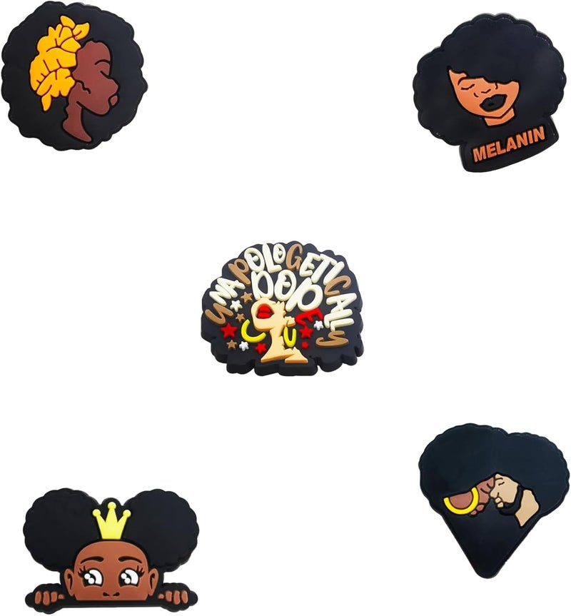 BULKITEM 25 Pcs Gamer, Summer, Nurse, Pink, Hunting, Black,USA american flag crocs,Shoe Charms, Cute Shoe Accessories Gifts Charms for Teens Kids Adults - Image 5